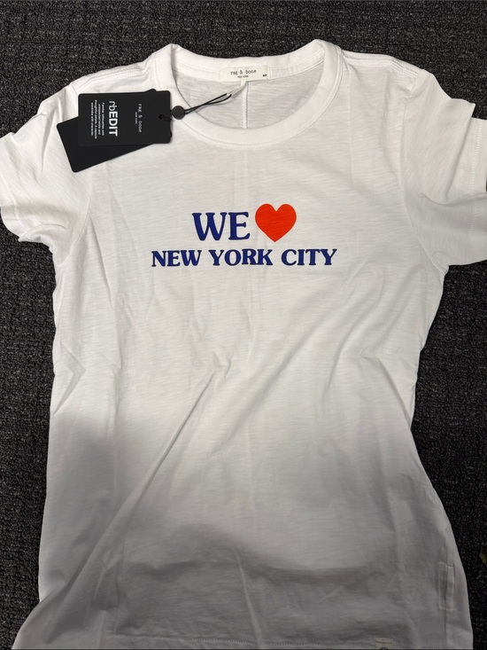 rag & bone Tops - rag & bone White Short Sleeve "We ♥ New York City" Tee